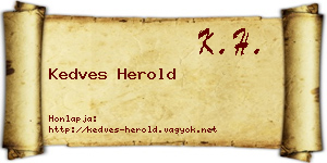 Kedves Herold névjegykártya